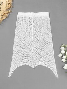 Solid Fishnet Cover Up