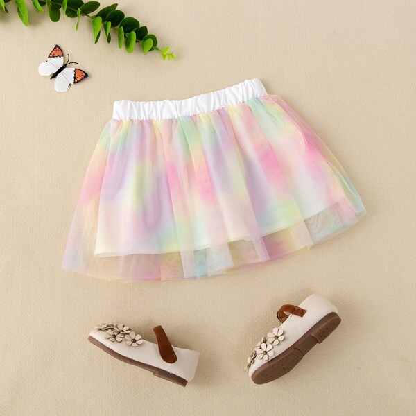 

Toddler Girls Tie Dye Mesh Skirt, Multicolor
