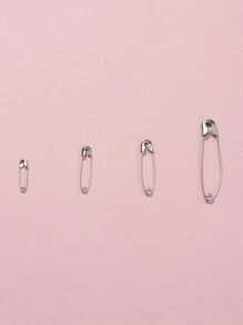 Khoảng 220 chiếc/hộp Ghim sắt nhiều kích cỡ dùng để làm đồ trang sức, hộp, túi xách, quần áo tự làm - Bạc - Xem 4