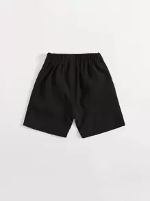 SHEIN Young Girl Double Breasted Shorts