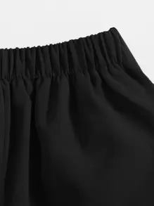 SHEIN Young Girl Double Breasted Shorts