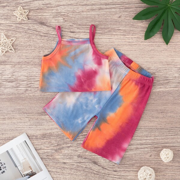 

Toddler Girls Tie Dye Cami Top & Biker Shorts, Multicolor