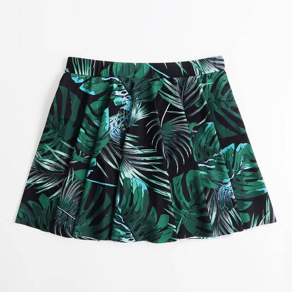 

Tropical Bikini Skort, Green