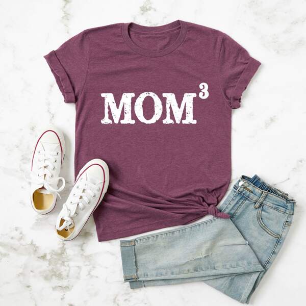 

Plus Letter Graphic Tee, Mauve purple
