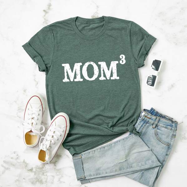 

Plus Letter Graphic Tee, Green