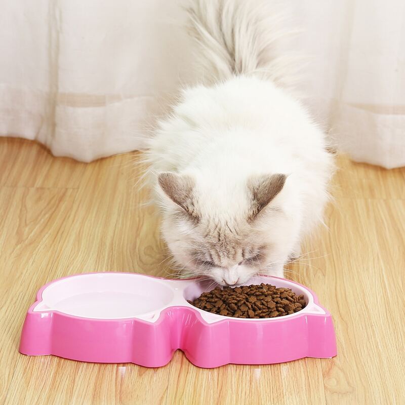 

1pc Cat Design Pet Bowl, Pink