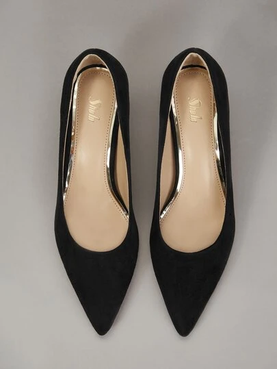 Femmes Bout Pointu Talons Hauts Printemps Automne sans Lacet Escarpins Bureau carri/ère Chaussures en Cuir su/éd/é Talon Mince Talons Aiguilles