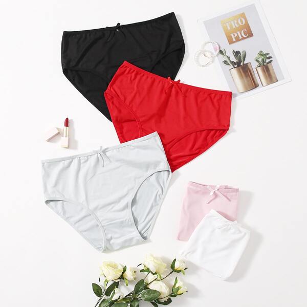 

5pack Plus Plain Panty Set, Multicolor