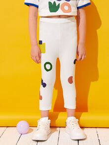 SHEIN 小女童卡通圖案緊身褲