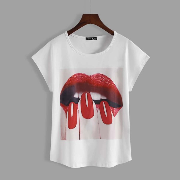 

Figure Graphic Scoop Neck Tee, White