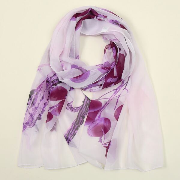 

Plants Print Scarf, Multicolor