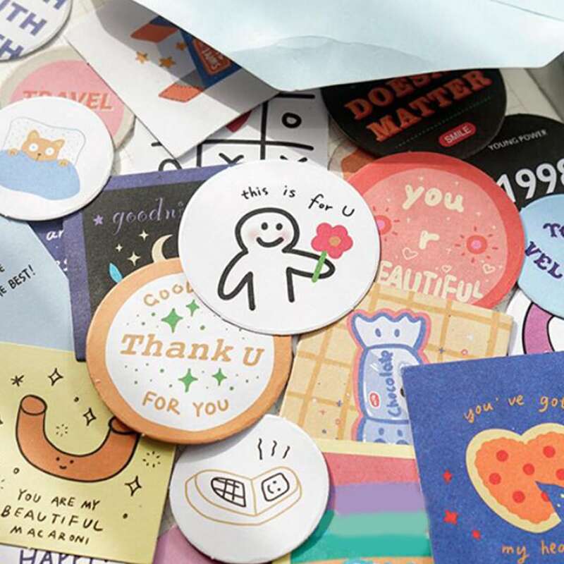 

60pcs Cartoon Graphic Random Sticker, Multicolor