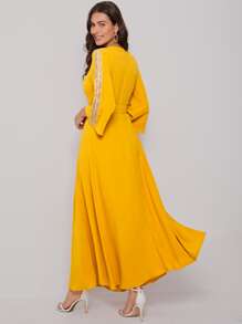 Al Najma 織帶細節腰帶連衣裙