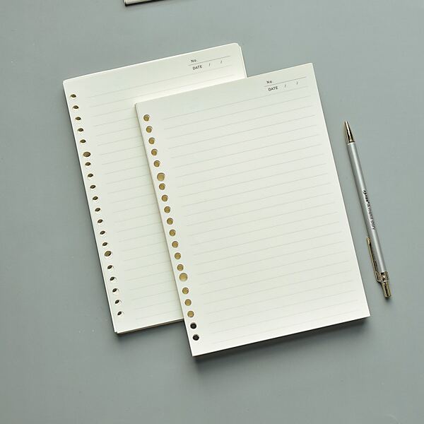 

1pc Loose-leaf Replacement Paper, Beige