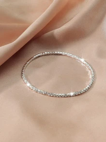 Vòng tay trang trí rhinestone - Bạc - Xem 1
