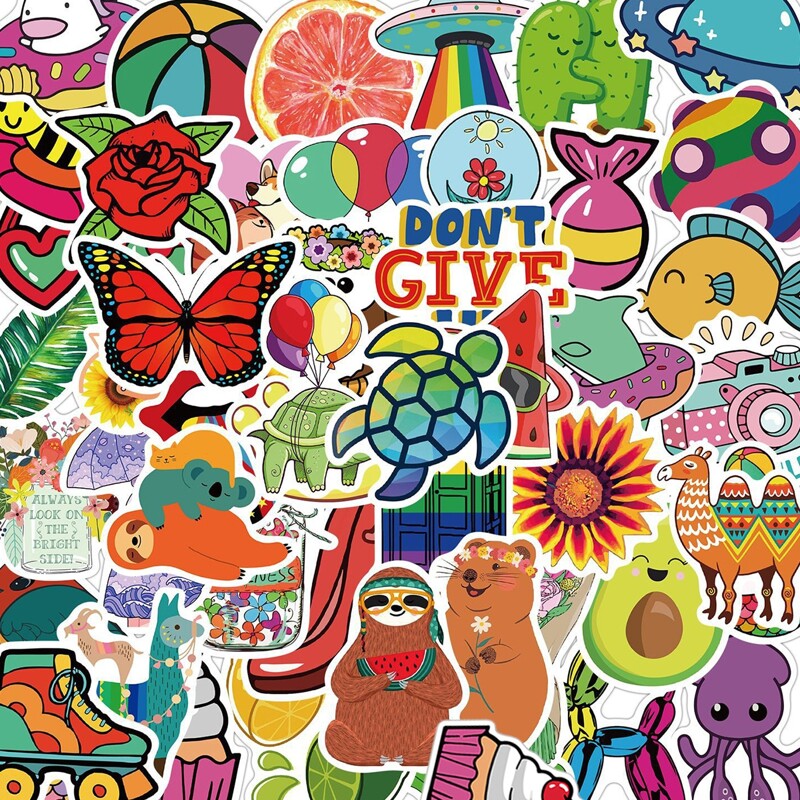 

50pcs Cartoon Graphic Sticker, Multicolor