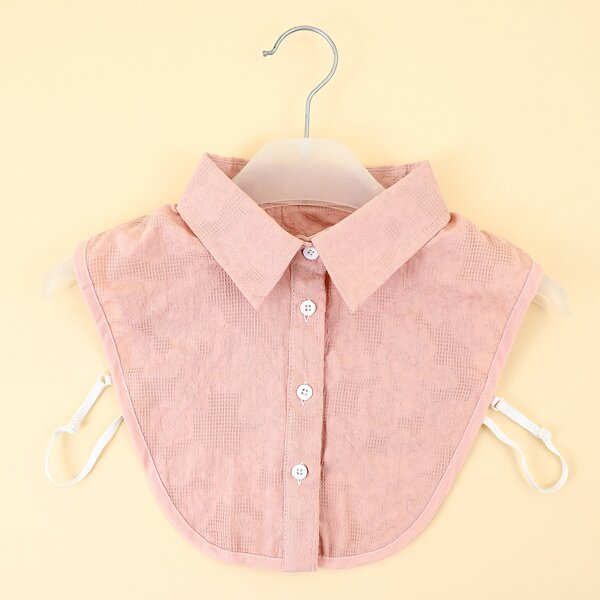 

Textured Dickey Collar, Pink