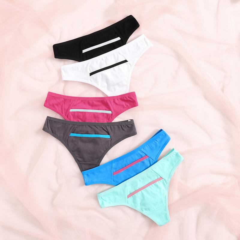 

6pack Solid Panty Set, Multicolor