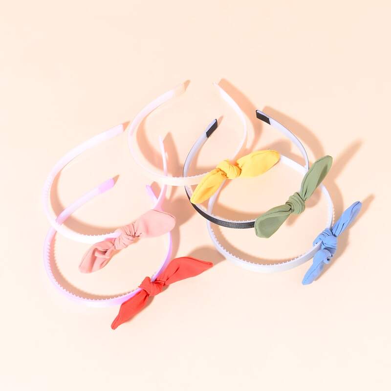 

5pcs Bow Knot Headband, Multicolor