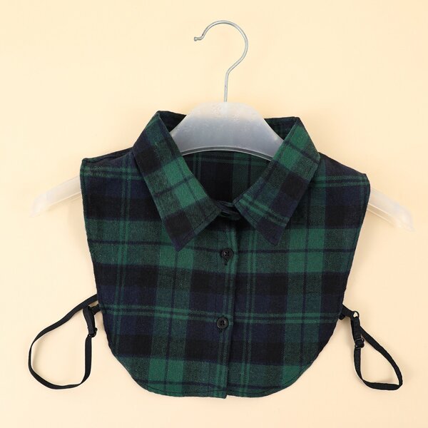 

Plaid Dickey Collar, Green