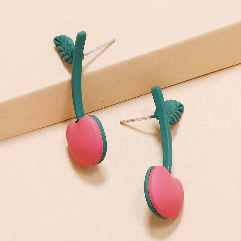 

Cherry Stud Earrings, Dusty pink