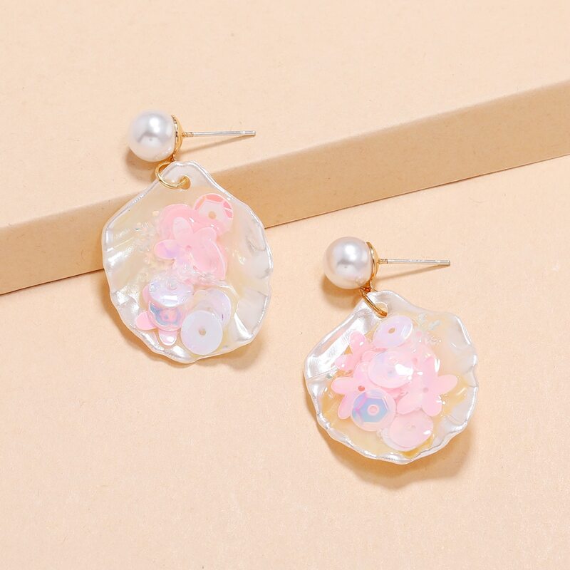 

Shell & Faux Pearl Drop Earrings, Multicolor