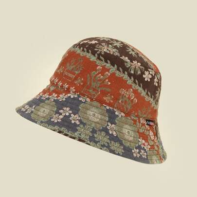 Flower Print Bucket Hat