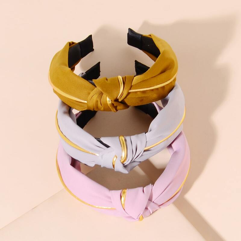 

3pcs Knot Headband, Multicolor