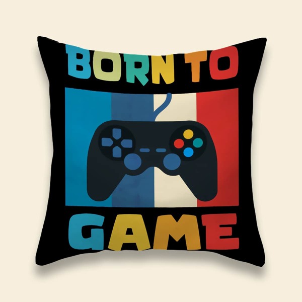 

Gamepad Print Cushion Cover Without Filler, Multicolor