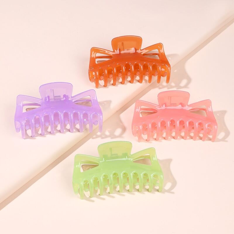 

4pcs Hollow Out Hair Claw, Multicolor