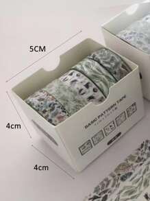 5卷植物圖案裝飾膠帶 - 彩色 - 查看 3