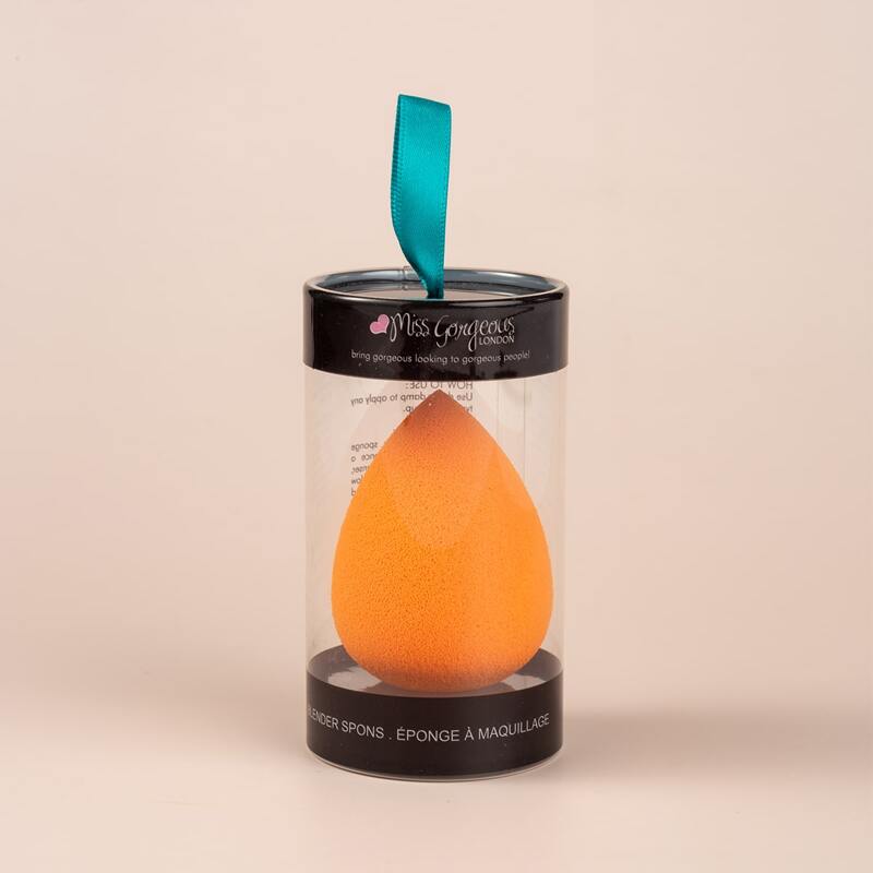 

1pc Water Drop Shaped Makeup Sponge, Orange