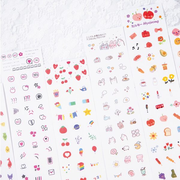 

1sheet Cartoon Graphic Random Sticker, Multicolor
