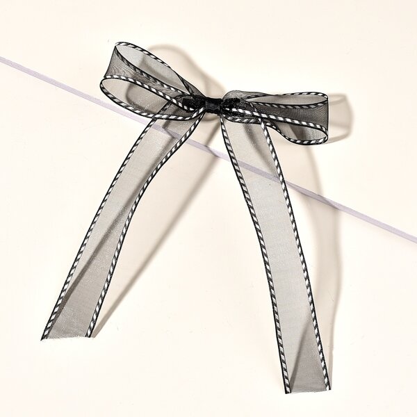 

Bow Decor Hair Clip, Black