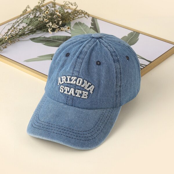

Letter Embroidered Baseball Cap, Blue