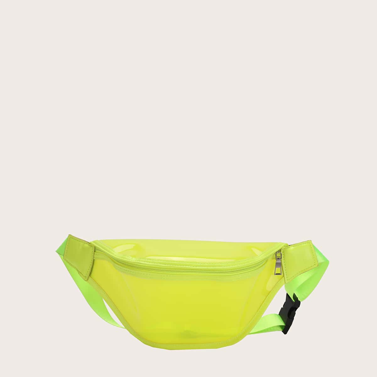 

Solid Zip Fanny Pack, Lime green