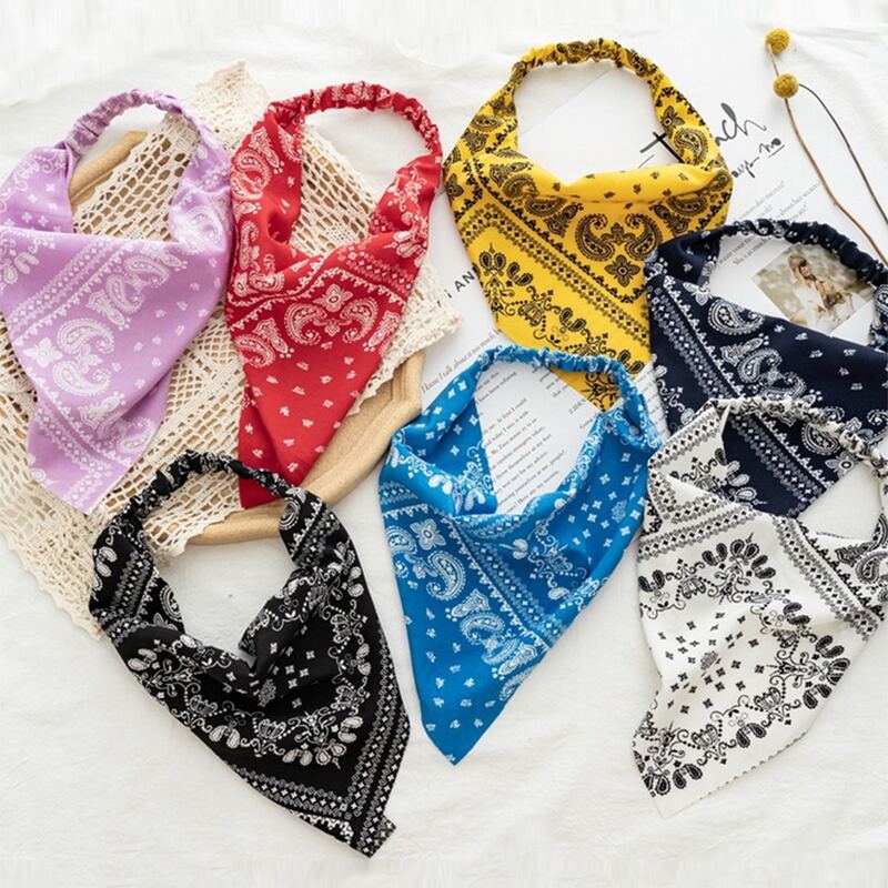 

2pcs Random Paisley Triangle Hair Band, Multicolor