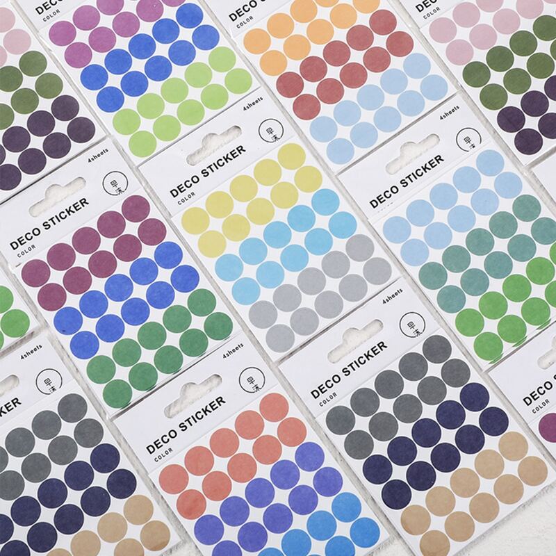 

4sheets Random Dot Sticker, Multicolor