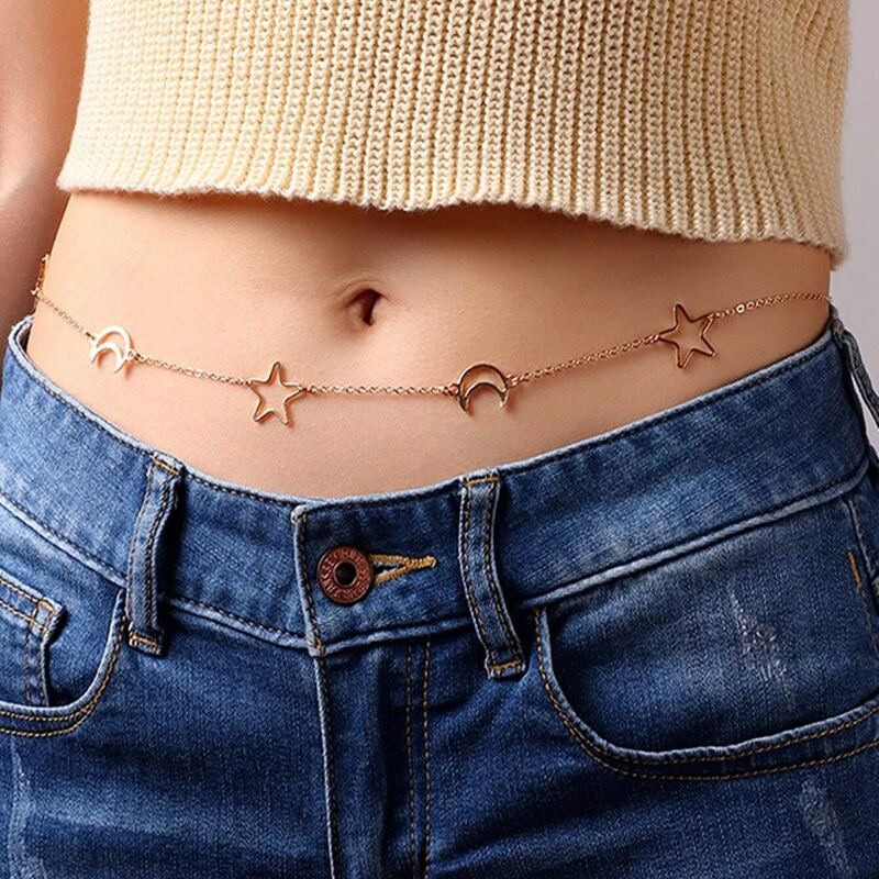 

Star & Moon Waist Chain, Gold