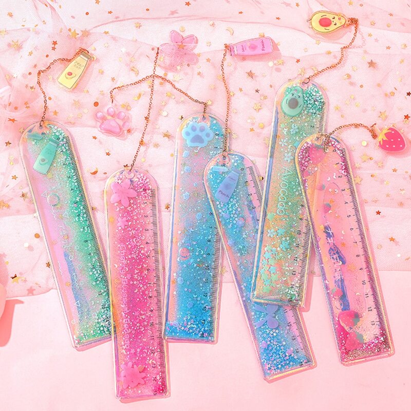

1pc Random Glitter Ruler, Multicolor