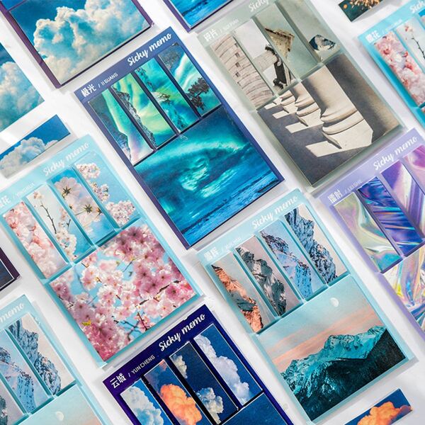 

1pack Random Pattern Sticky Note, Multicolor
