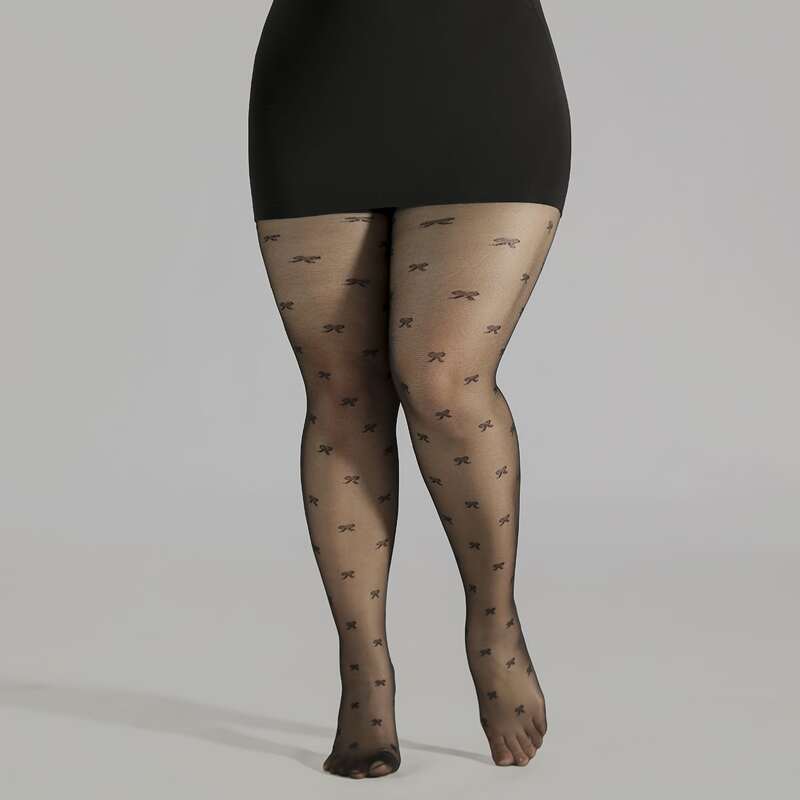 

Plus Graphic Tights, Black
