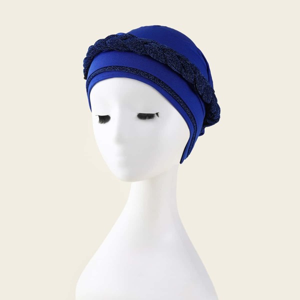 

Glitter Braided Decor Hat, Royal blue