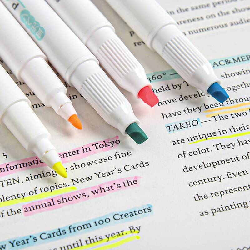 

5pcs Random Highlighter Pen, Multicolor