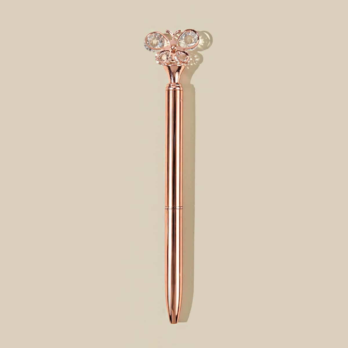 

1pc Butterfly Ballpoint Pen, Gold