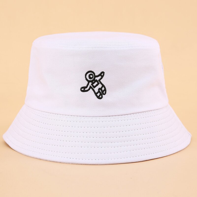 

Astronaut Embroidery Bucket Hat, White