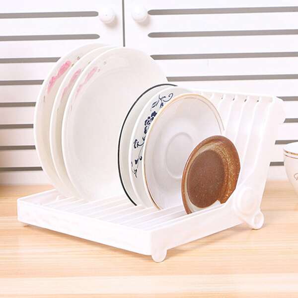 

1pc Kitchen Drain Rack, White