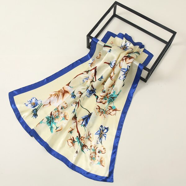 

Flower Print Scarf, Multicolor