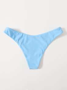 High Cut Bikini Panty - Blue - View 2