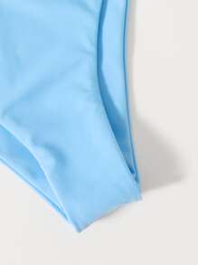 High Cut Bikini Panty - Blue - View 3